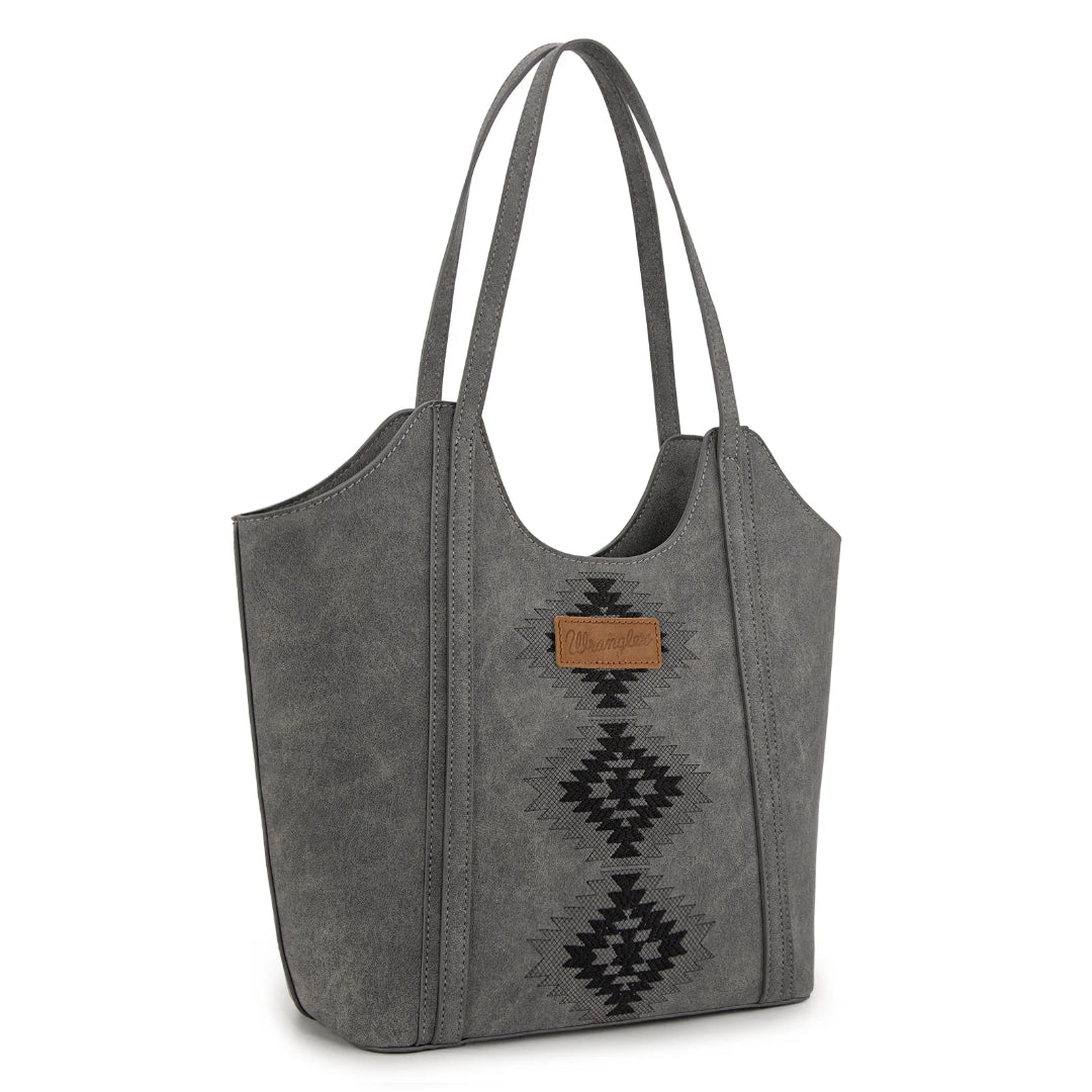 Wrangler Women's Aztec Embroidered Tote Bag
