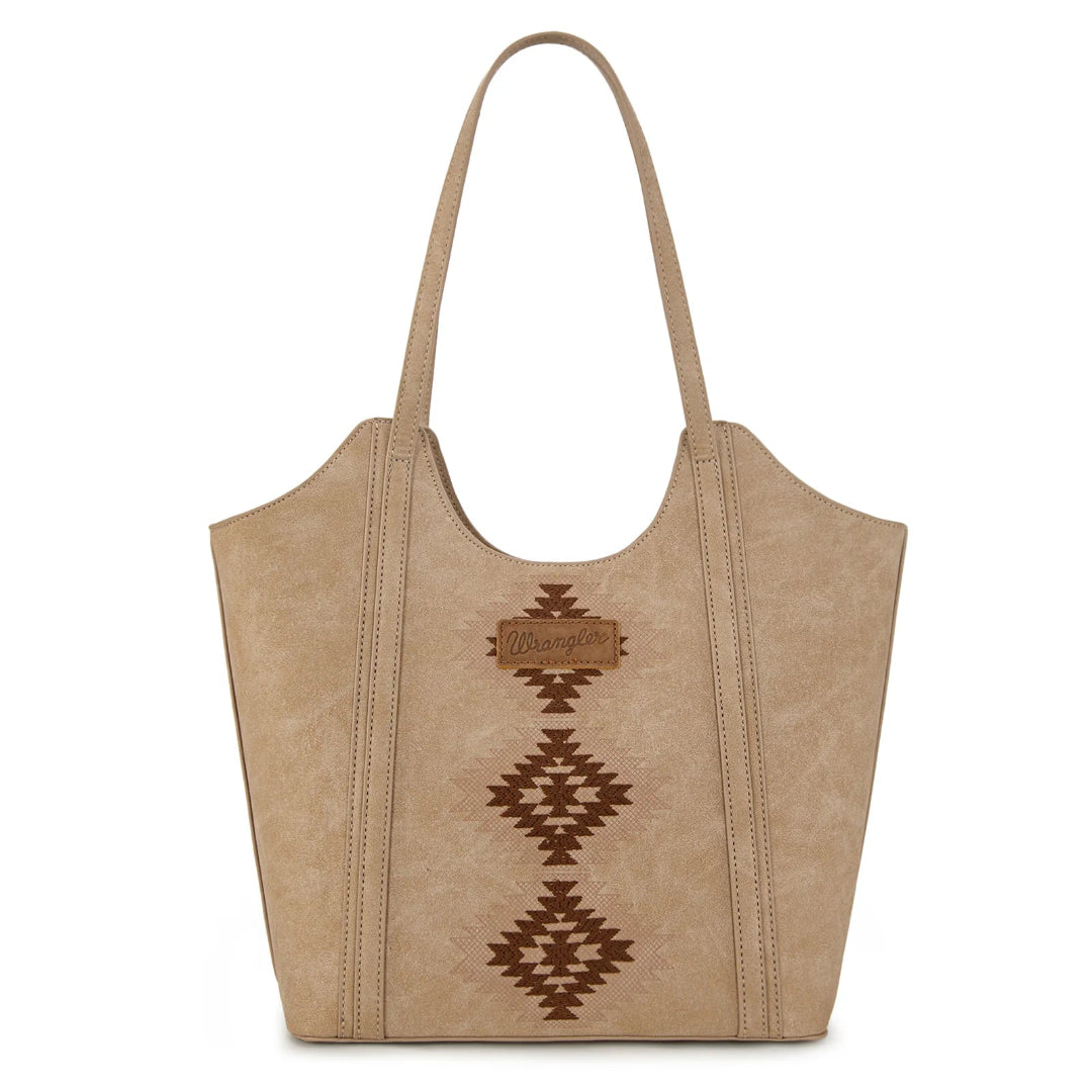 Wrangler Women's Aztec Embroidered Tote Bag