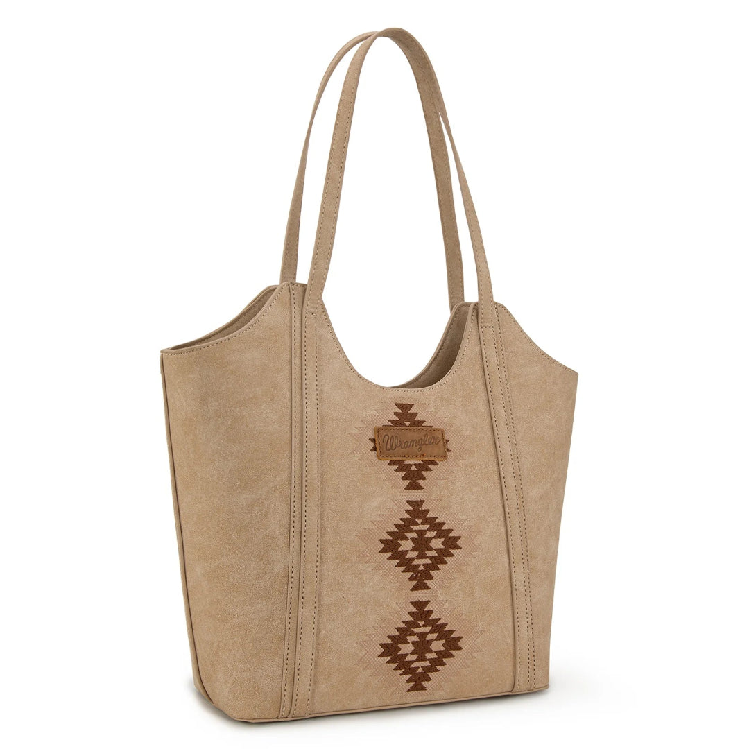 Wrangler Women's Aztec Embroidered Tote Bag