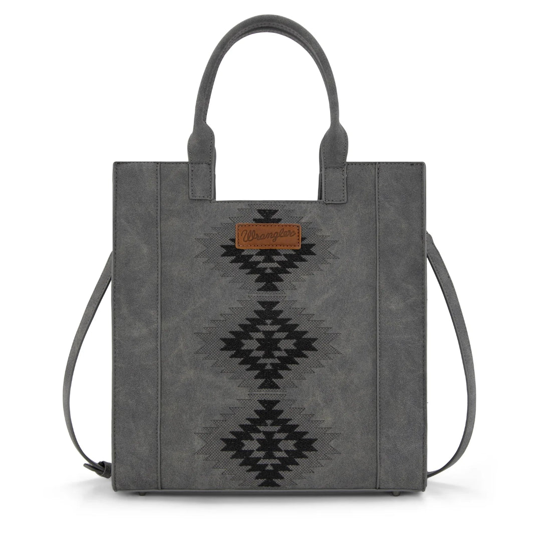 Wrangler Women's Aztec Embroidered Tote Bag