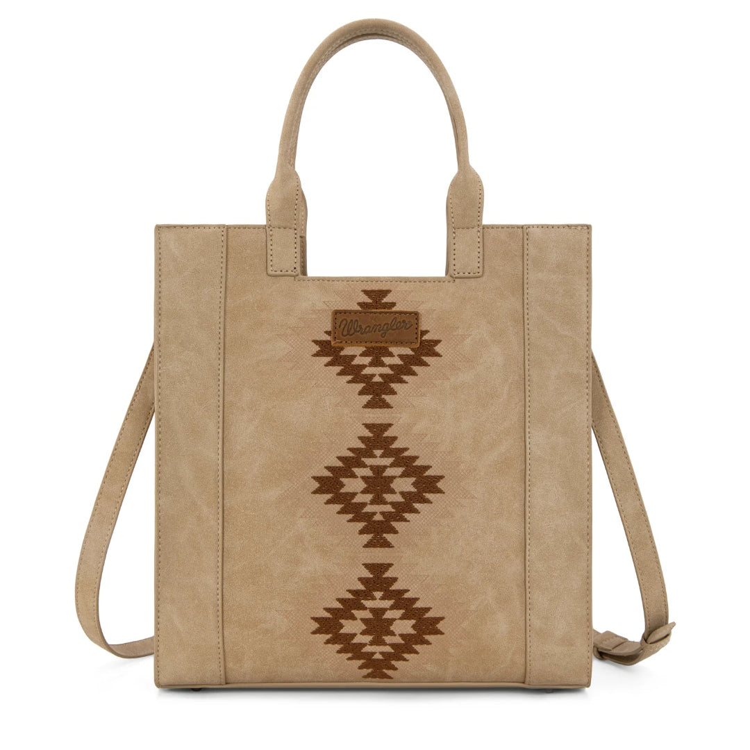 Wrangler Women's Aztec Embroidered Tote Bag