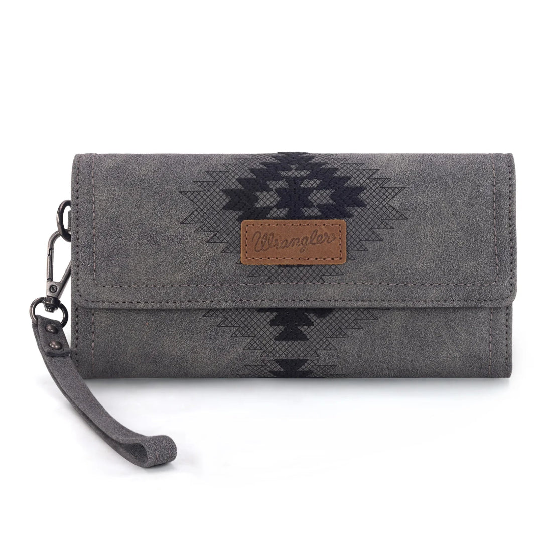 Wrangler Women's Aztec Embroidered Wallet