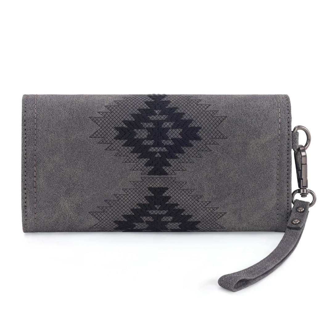Wrangler Women's Aztec Embroidered Wallet