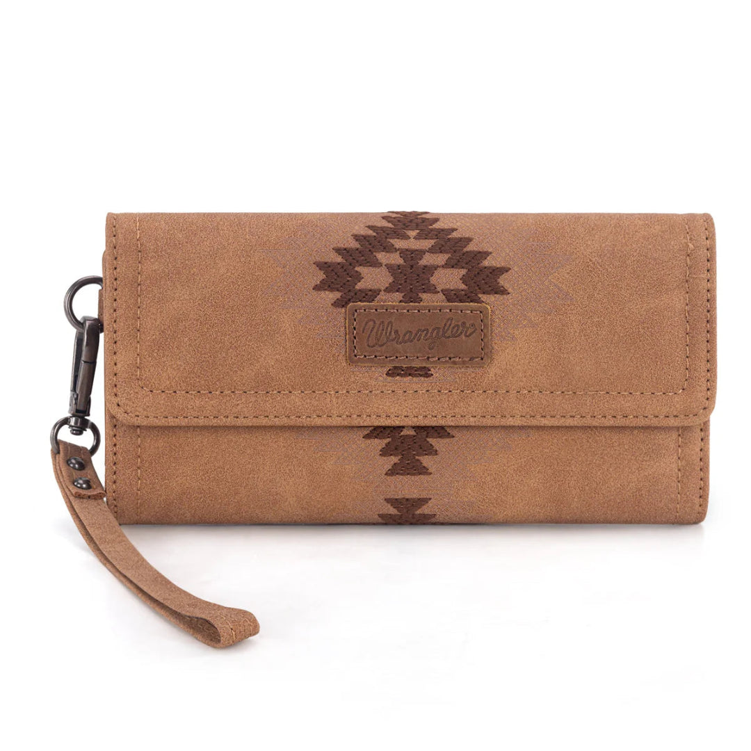 Wrangler Women's Aztec Embroidered Wallet