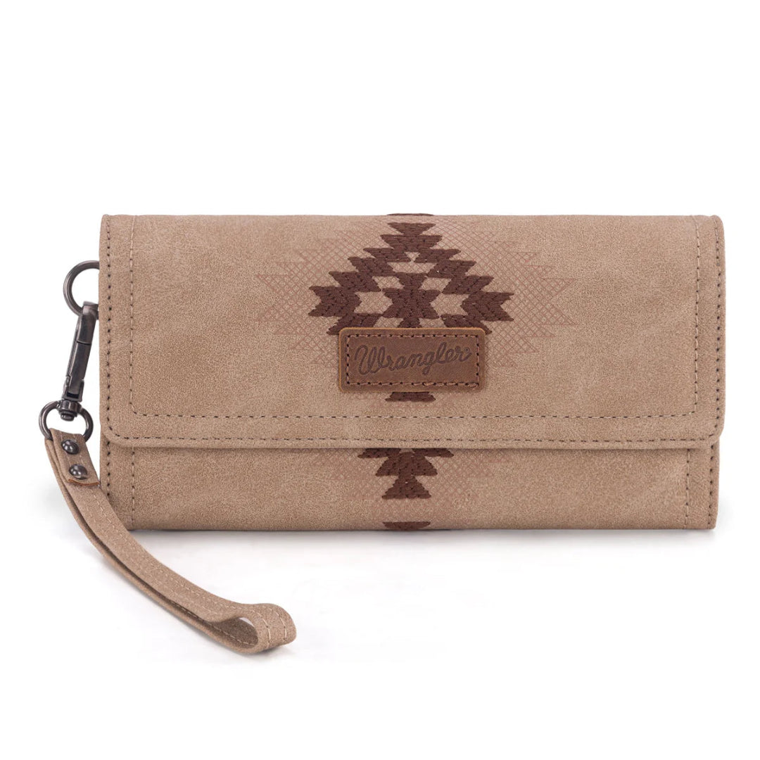 Wrangler Women's Aztec Embroidered Wallet