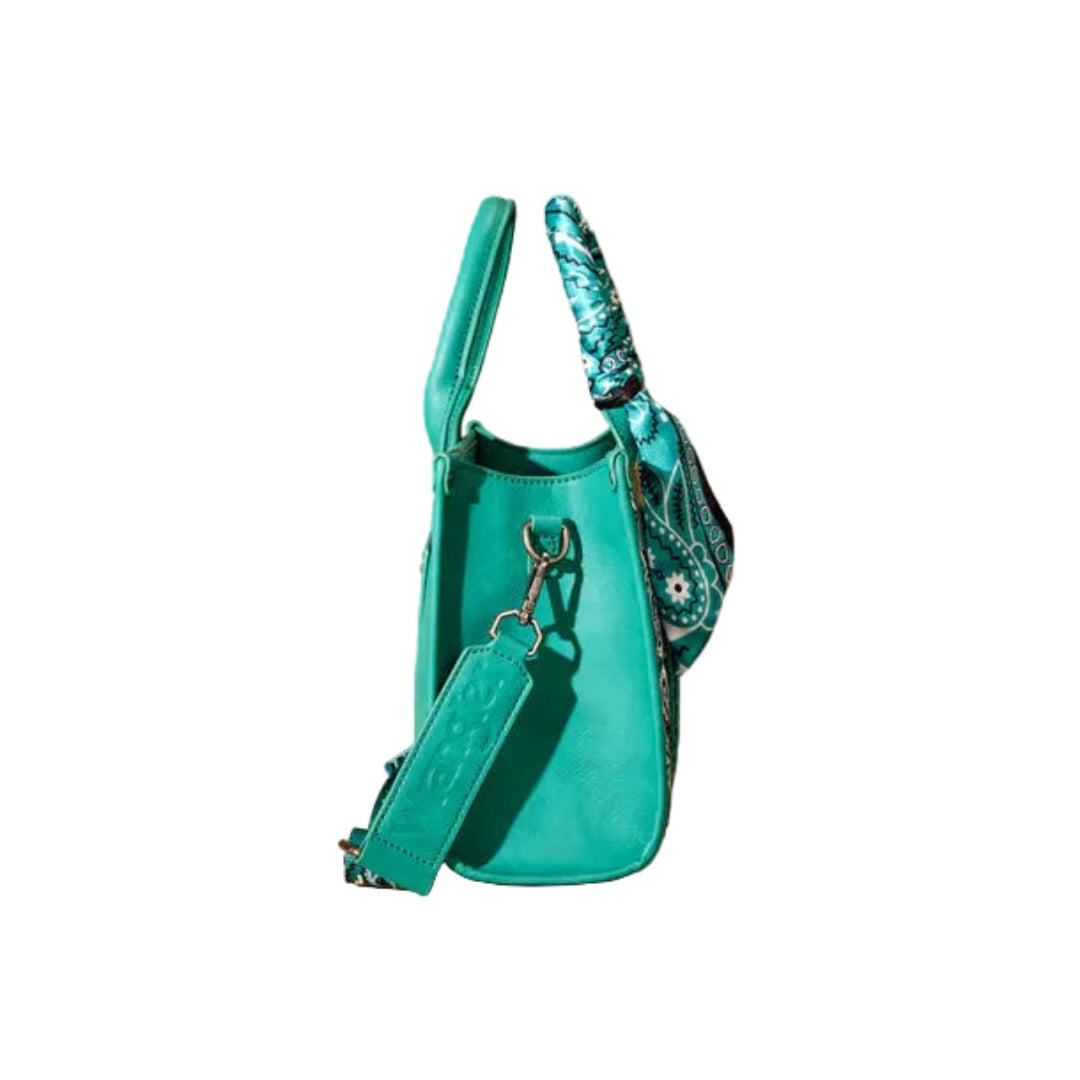 Wrangler Women's Braided Paisley Bandana Tote Bag