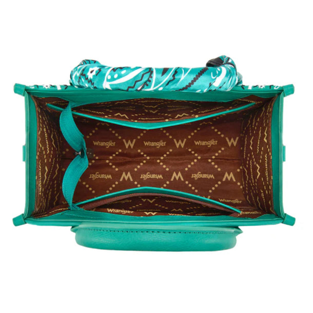 Wrangler Women's Braided Paisley Bandana Tote Bag