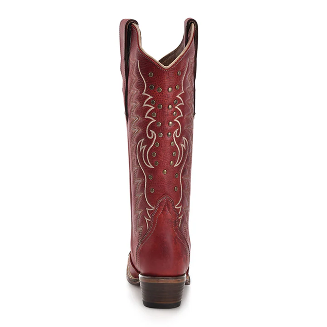 Corral Women's Embroidered Studded Snip Toe Cowgirl Boots