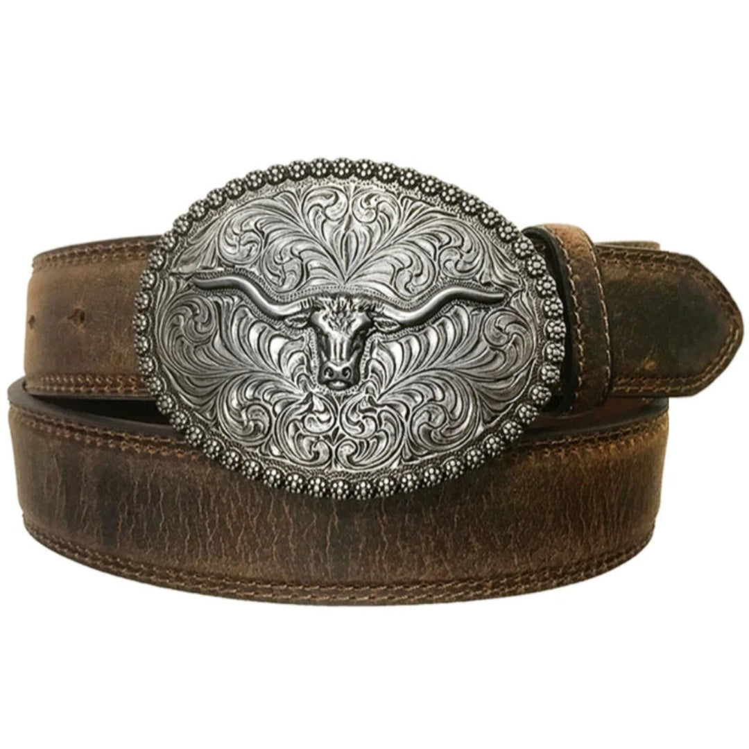 Ceinture pour homme AndWest Longhorn à motif floral