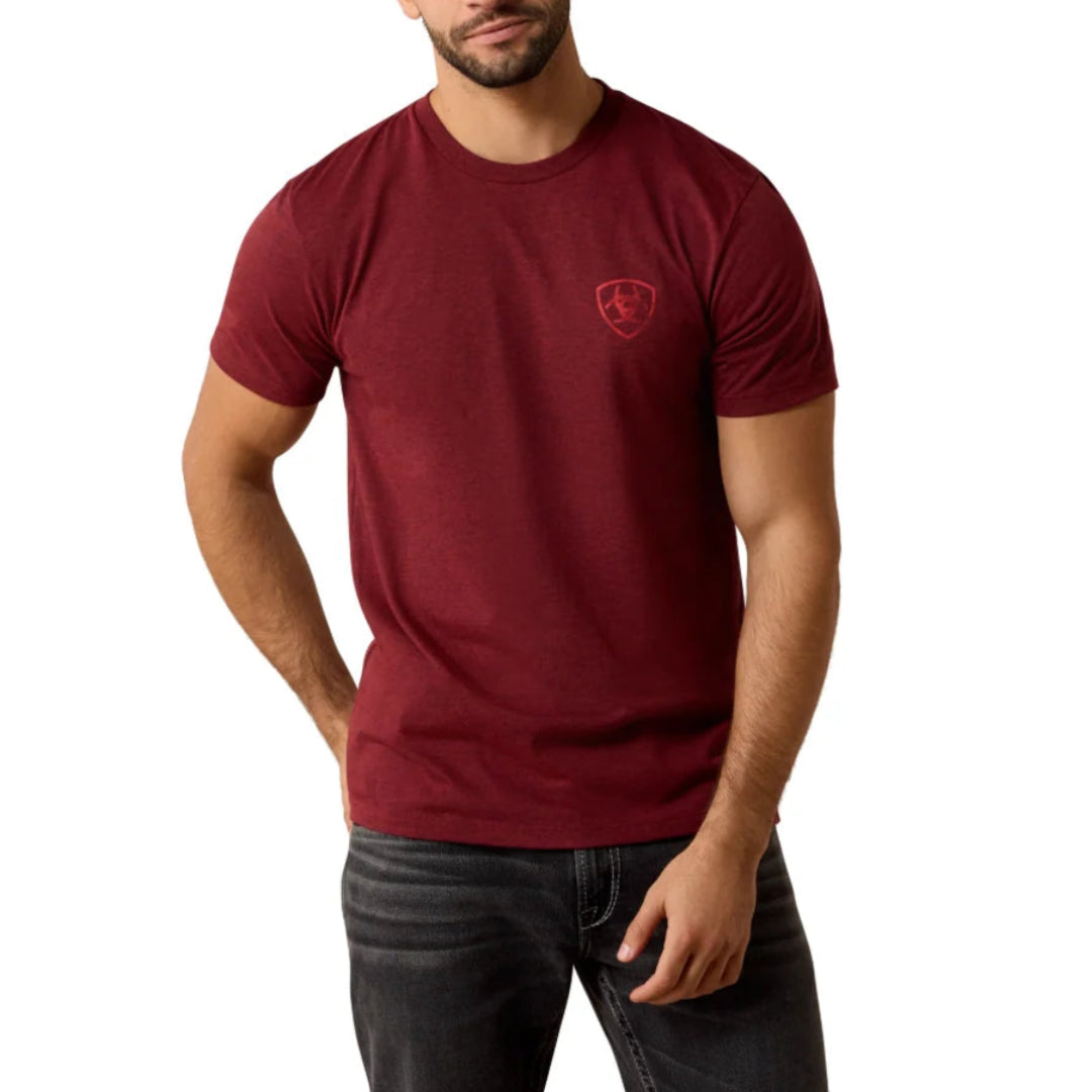 Ariat Men's Southwest Stamper Crimson T-Shirt