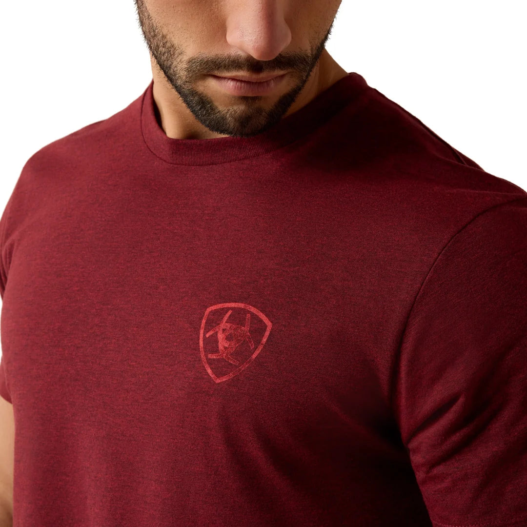 Ariat Men's Southwest Stamper Crimson T-Shirt