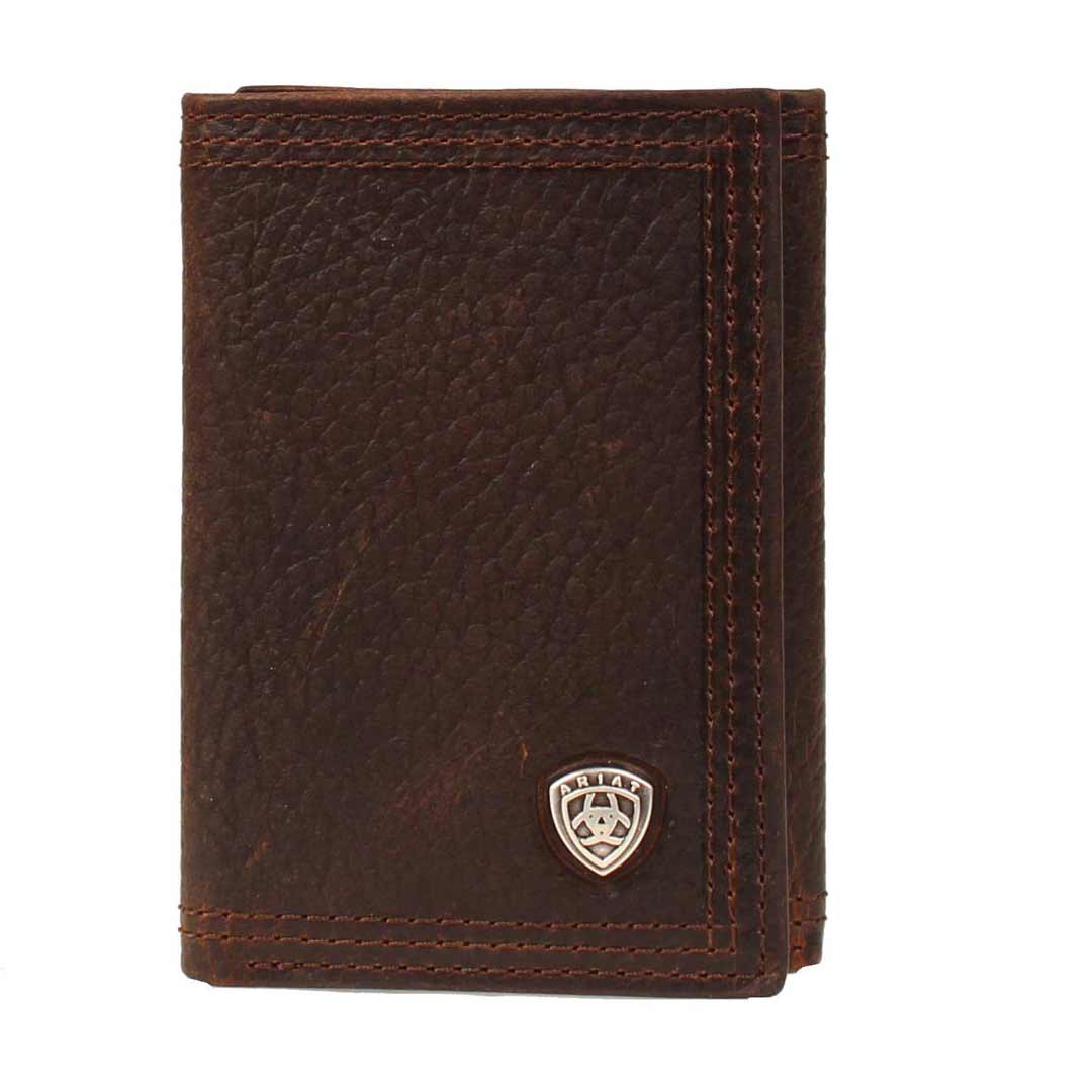 Ariat Men's Distressed Rowdy Leather Trifold Wallet