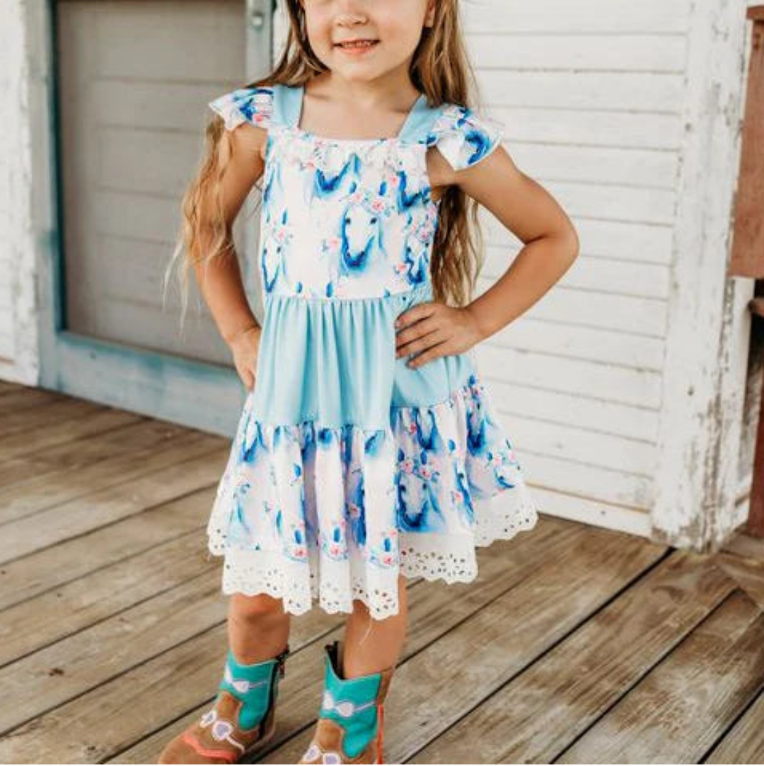 Shea Baby Dreamy Horse Ruffle Dress