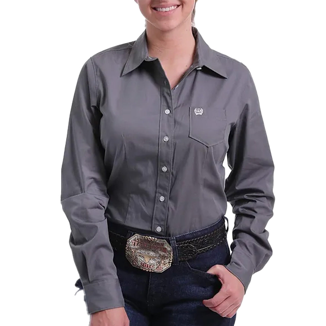 Cinch Women's Solid Button-Down Shirt