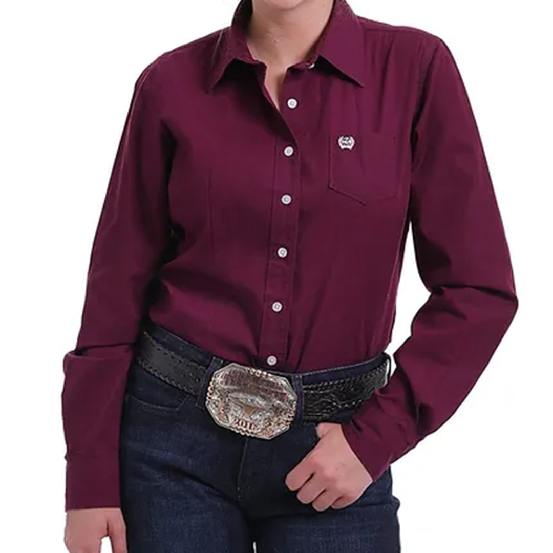 Cinch Women's Solid Button-Down Shirt