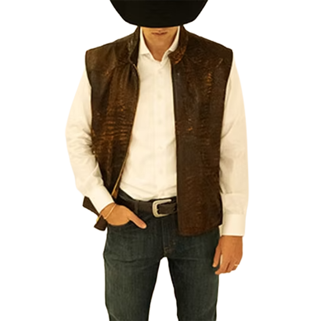 Blouson en cuir vieilli à franges Juan Antonio pour femme