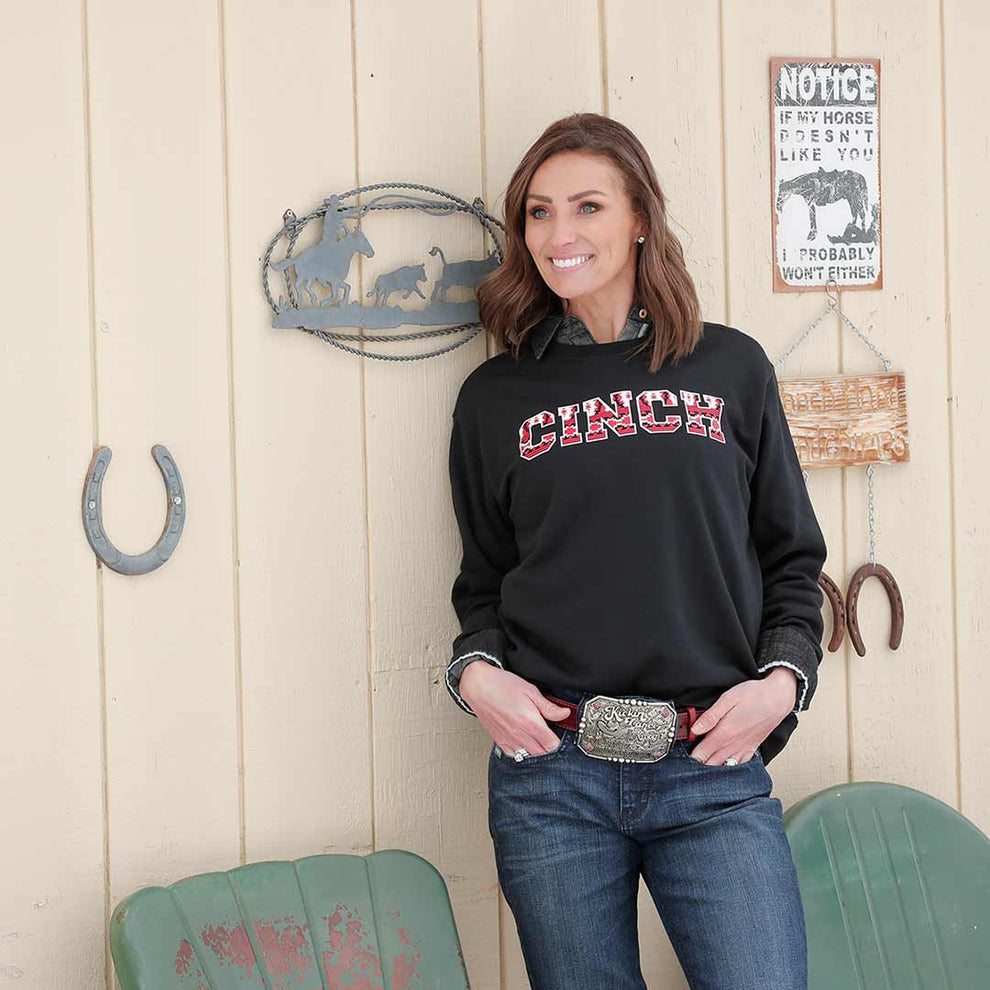 Cinch Women's Fleece Pullover Logo Sweatshirt Lammle's Lammle's
