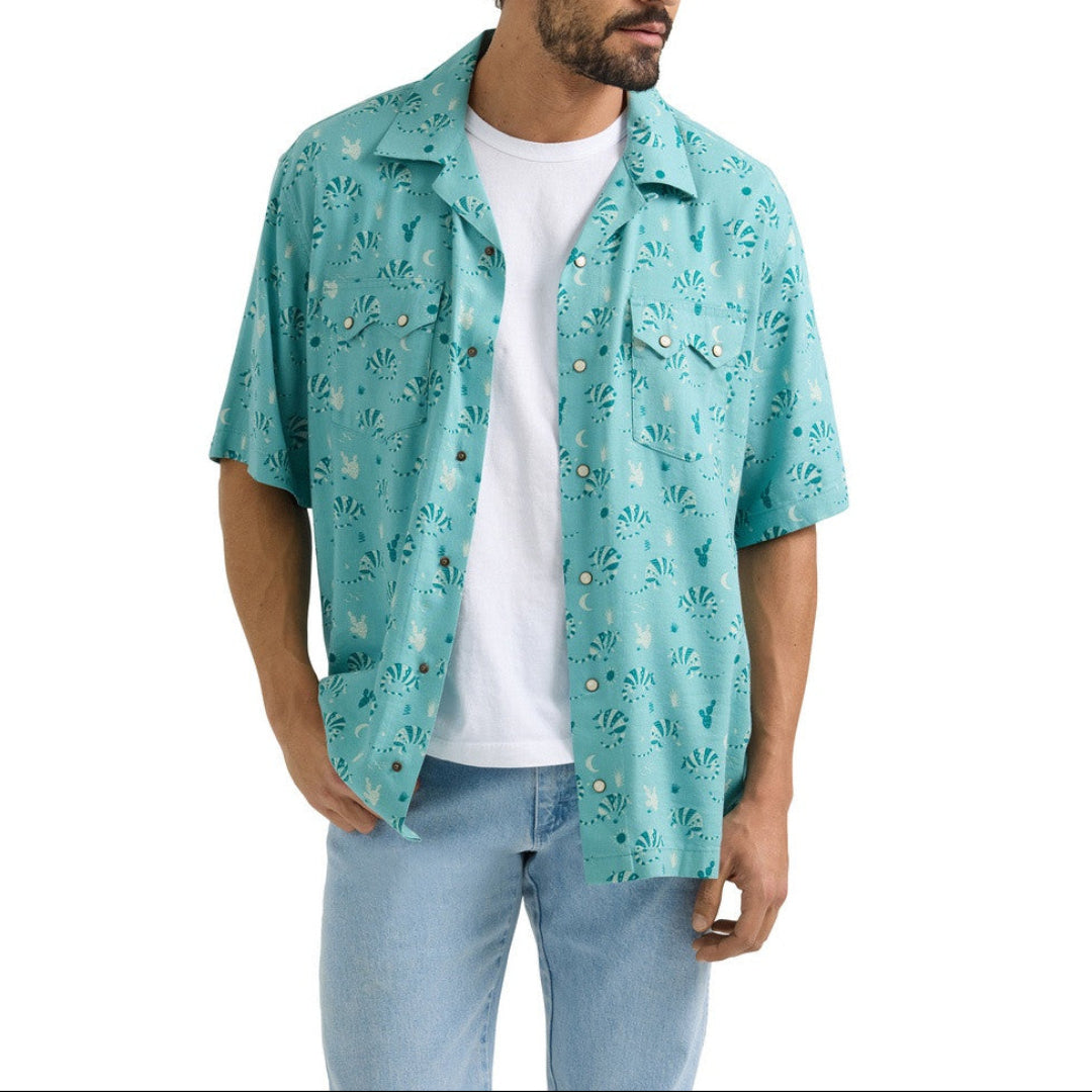Wrangler Men's Coconut Cowboy Short Sleeve Snap Shirt