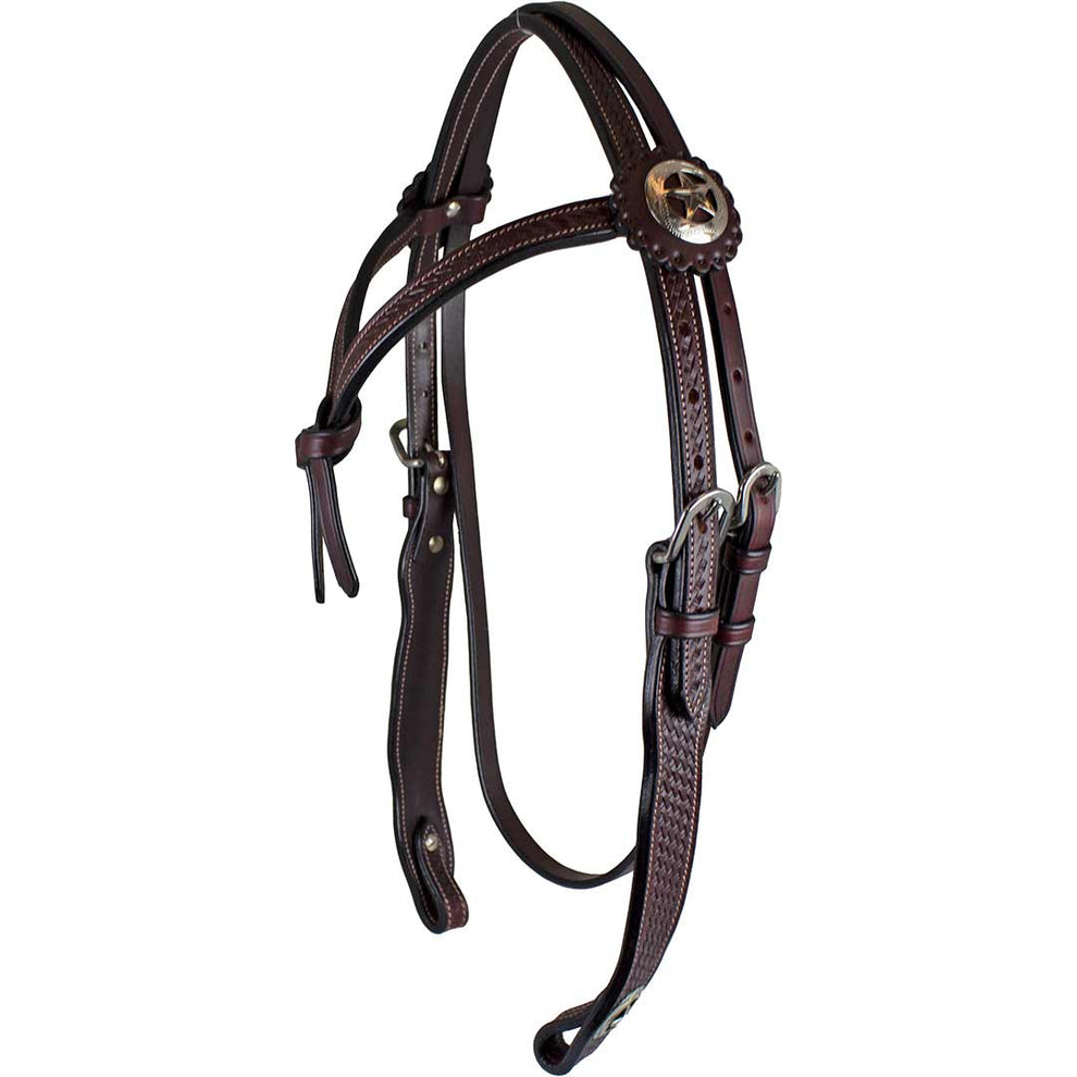 Cowboy Collection Knotband Star Concho Headstall