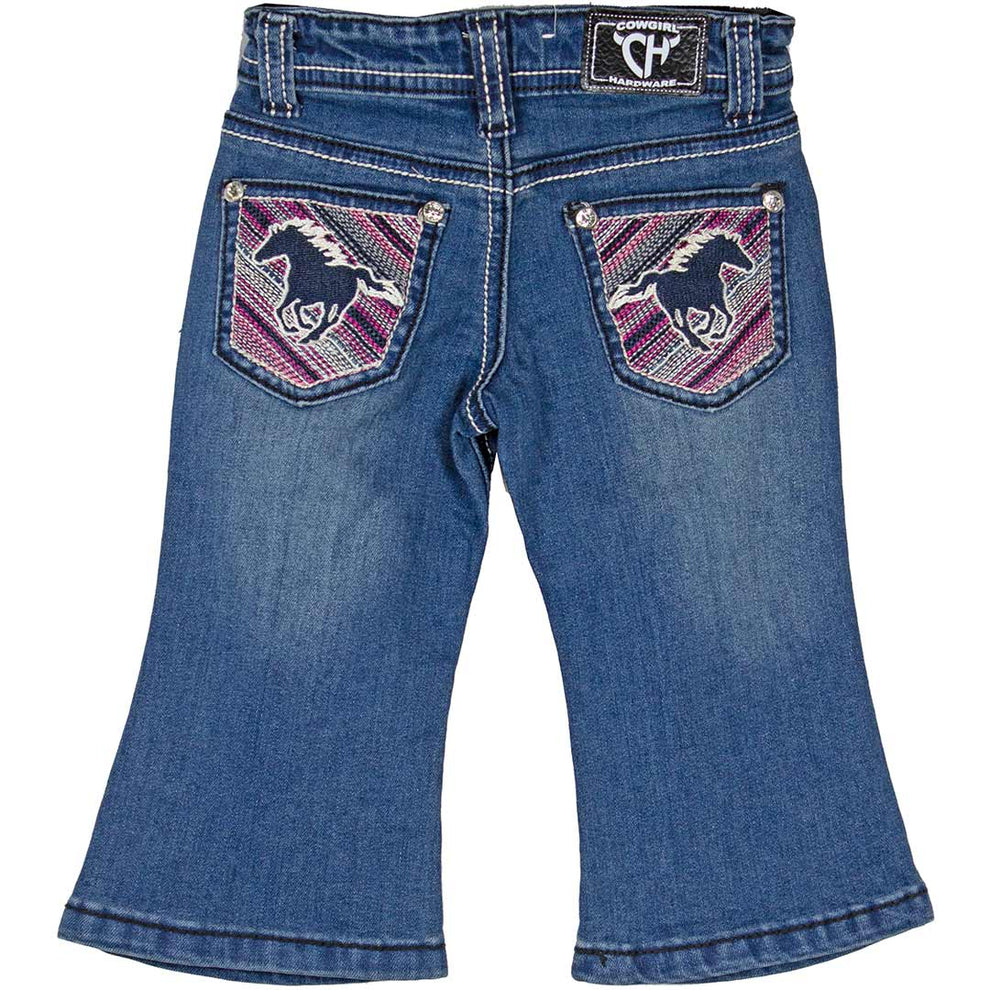 Cowgirl Hardware Toddler Girls' Horse Bootcut Jeans