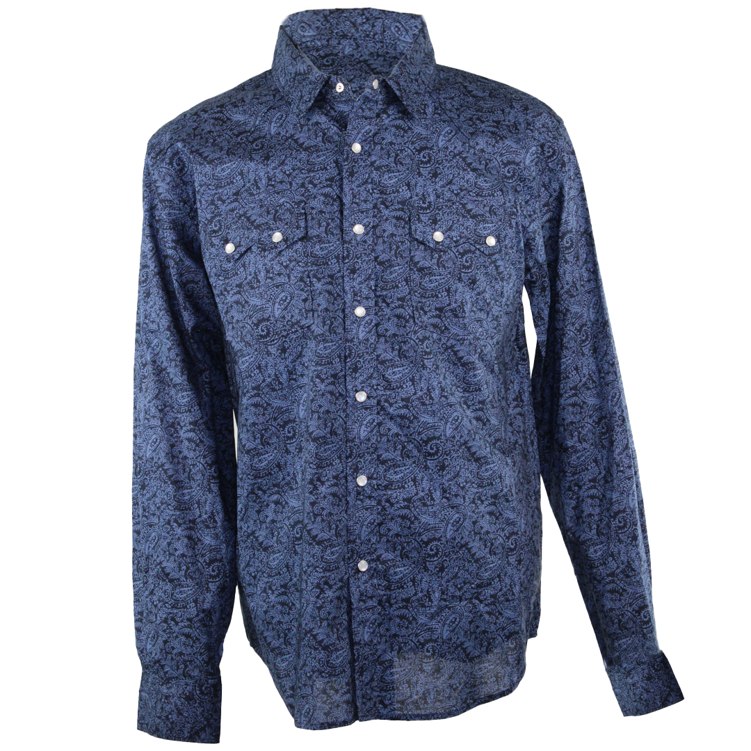 Panhandle Slim Men's Paisley Print Long Sleeve Snap Shirt