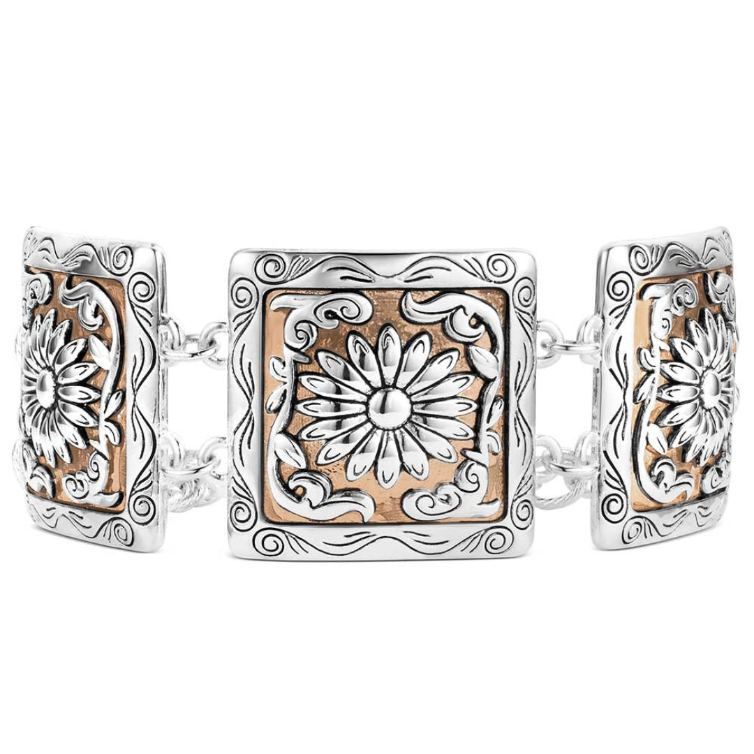 Montana Silversmiths Women's Ranch House Floral Bracelet
