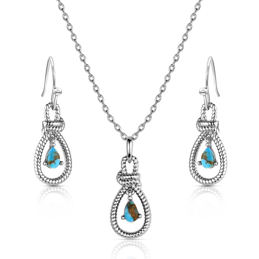 Montana Silversmiths Women's Turquoise Tear Drop Jewelry Set