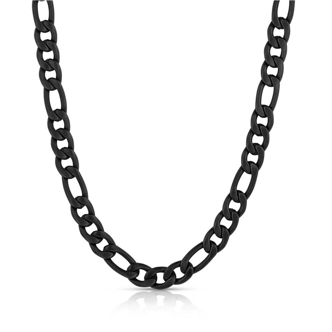 Montana Silversmiths Men's Midnight Onyx Figaro Chain Necklace