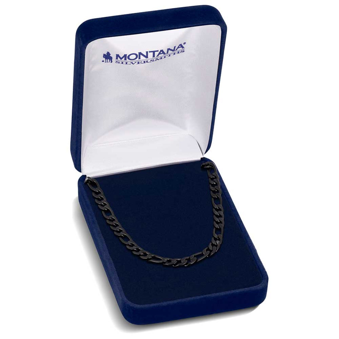Montana Silversmiths Men's Midnight Onyx Figaro Chain Necklace