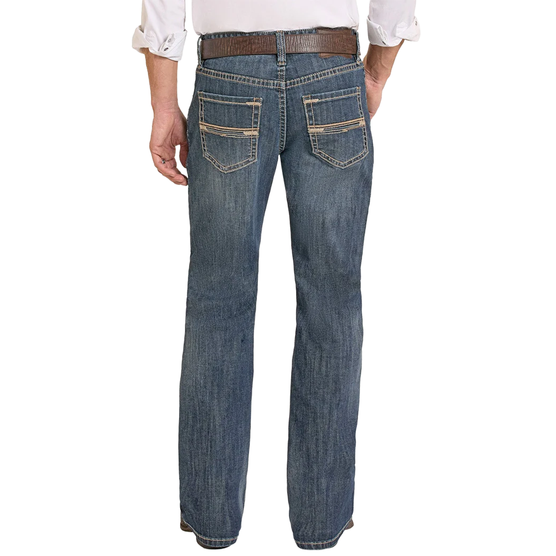 Rock & Roll Denim Men's Relaxed Fit Roped Pocket Bootcut Jeans