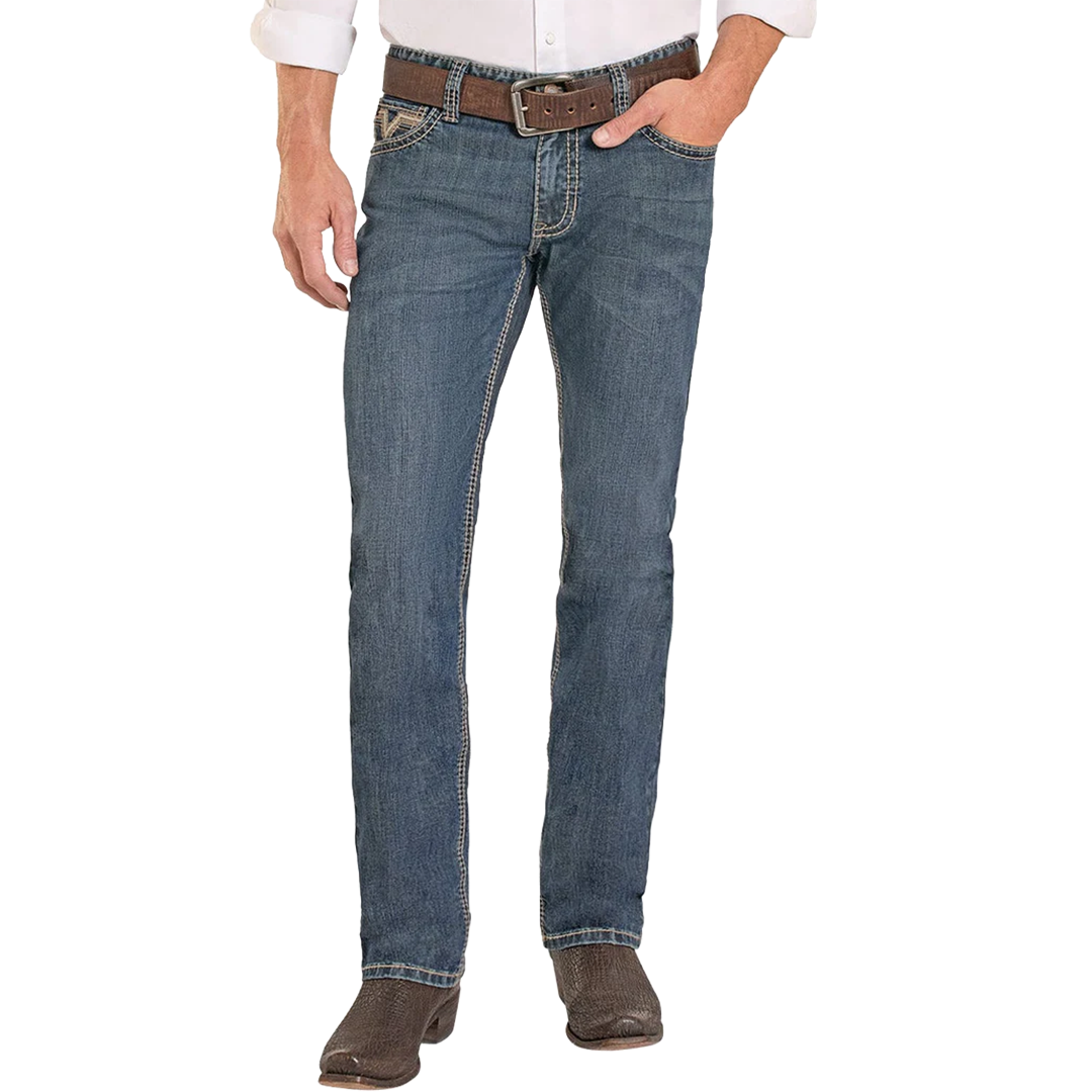 Rock & Roll Denim Men's Slim Fit Straight Leg Jeans