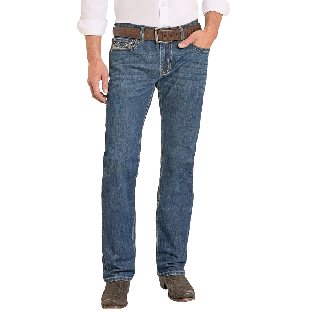 Rock & Roll Denim Men's Regular Fit Bold Stitch Stackable Boot Jeans
