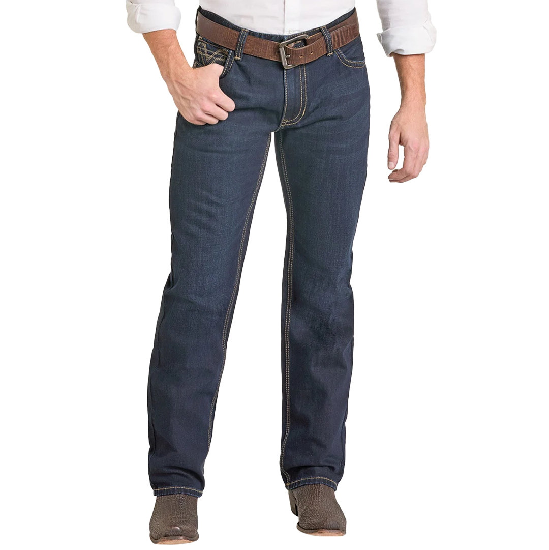 Rock & Roll Denim Men's Relaxed Fit Classic V Stackable Bootcut Jeans