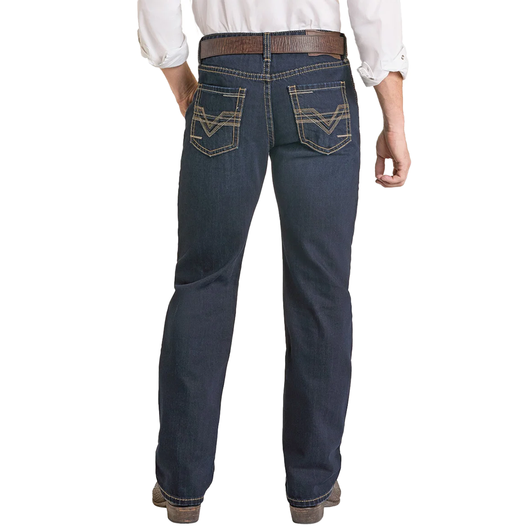 Rock & Roll Denim Men's Relaxed Fit Classic V Stackable Bootcut Jeans