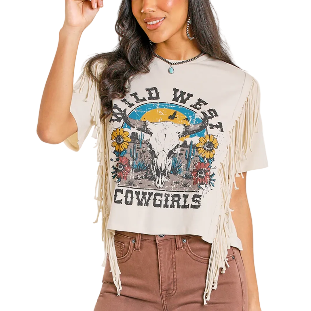 Rock & Roll Denim Women's Wild West Fringe Graphic T-Shirt