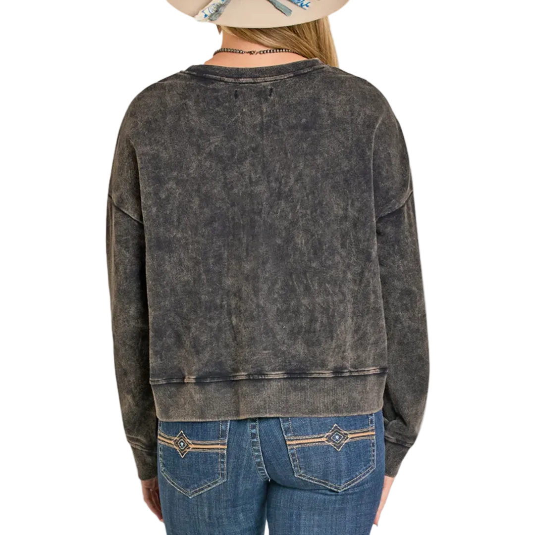 Rock & Roll Denim Women's Desert Vibes Distressed Graphic Pullover