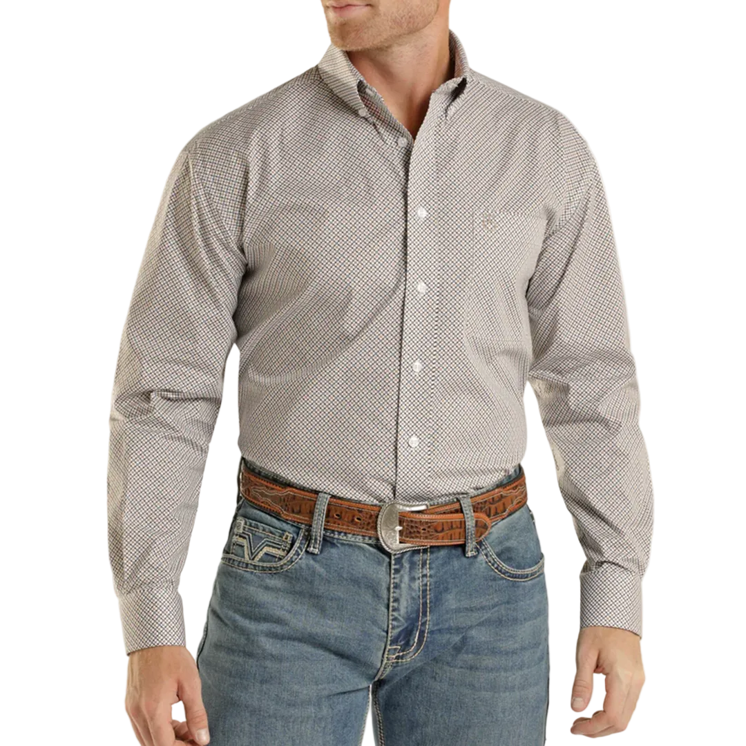 Panhandle Slim Men's Medallion Print Long Sleeve Button Shirt
