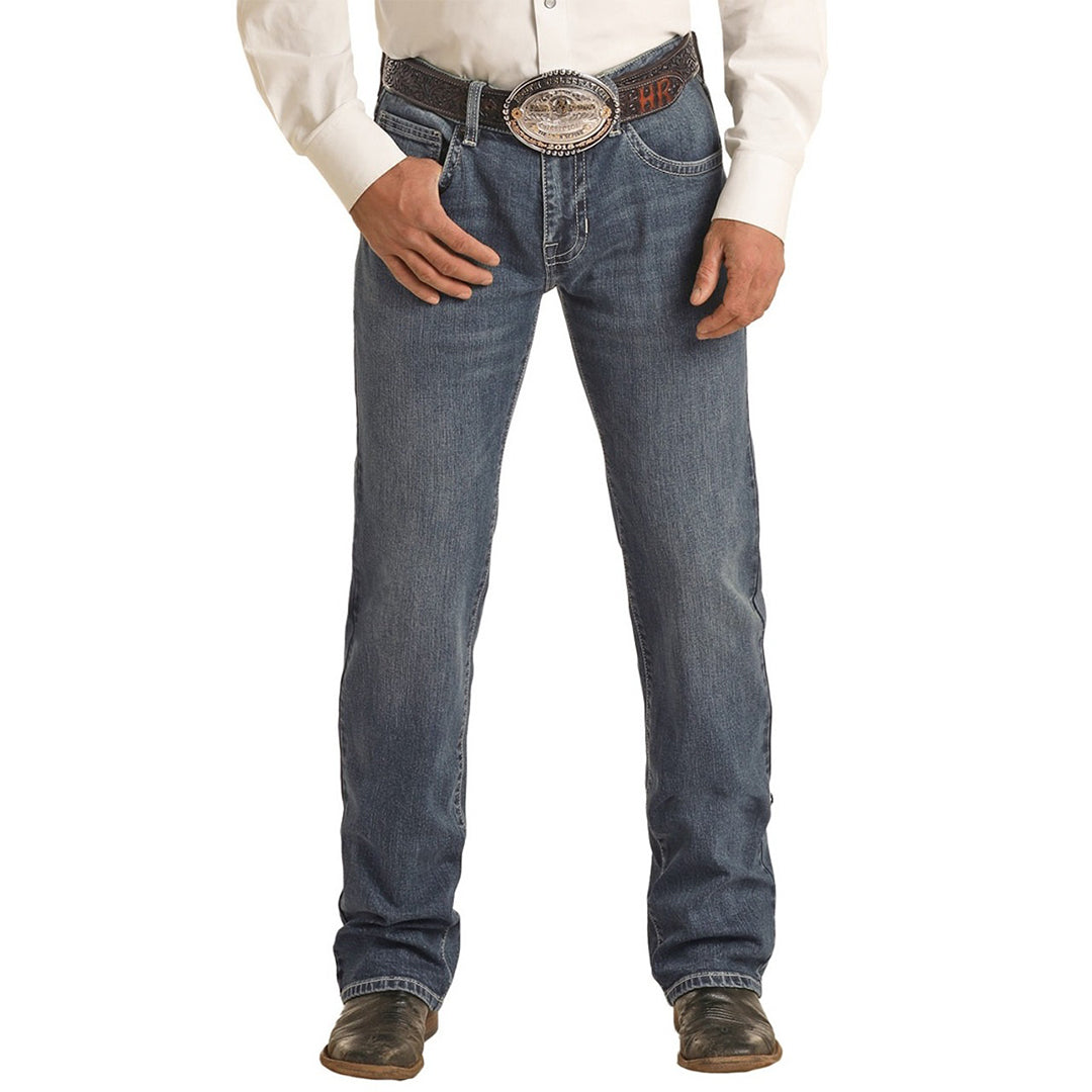 Rock & Roll Denim Men's Vintage 46' Relaxed Tapered Stackable Bootcut Jeans