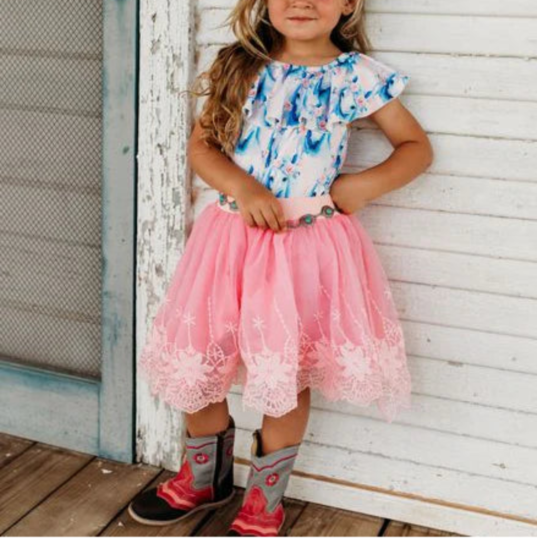 Shea Baby Baby Girls' Dreamy Horse Off The Shoulder Top
