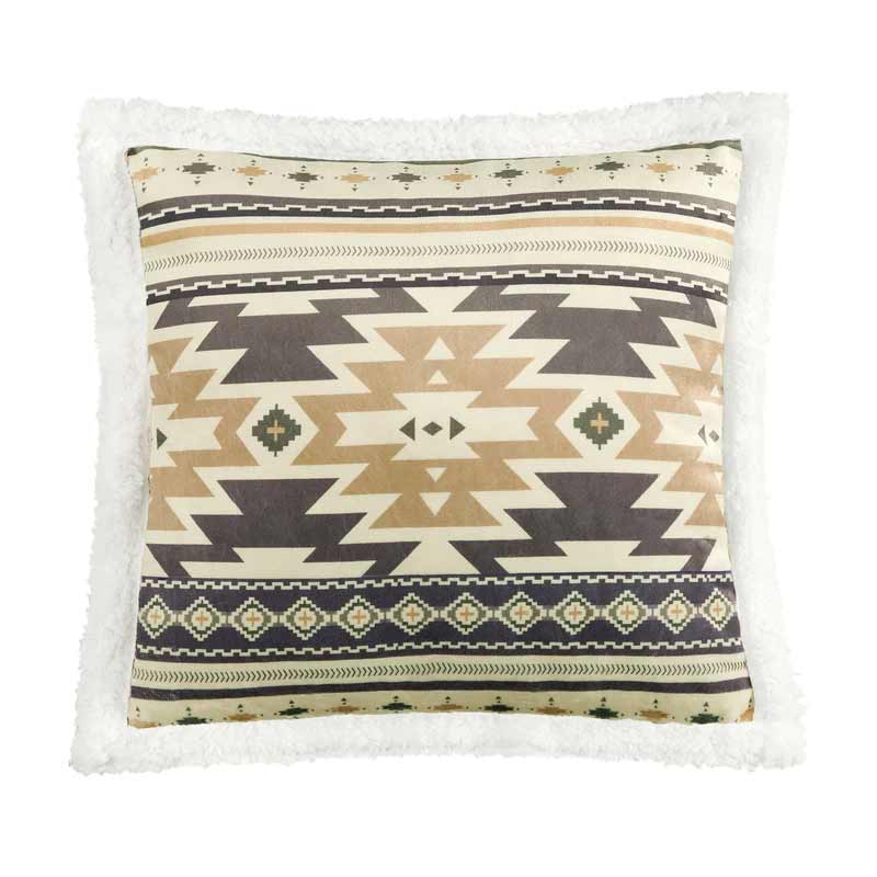 Hi End Accents Desert Sage Campfire Sherpa Pillow