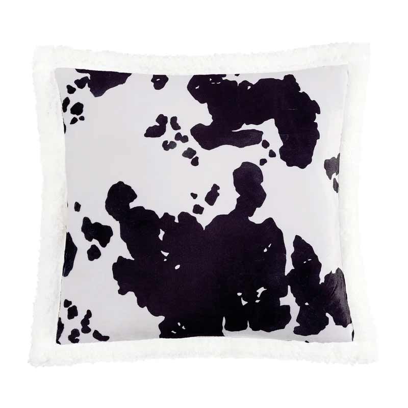 Hi End Accents Elsa Cowhide Campfire Sherpa Pillow