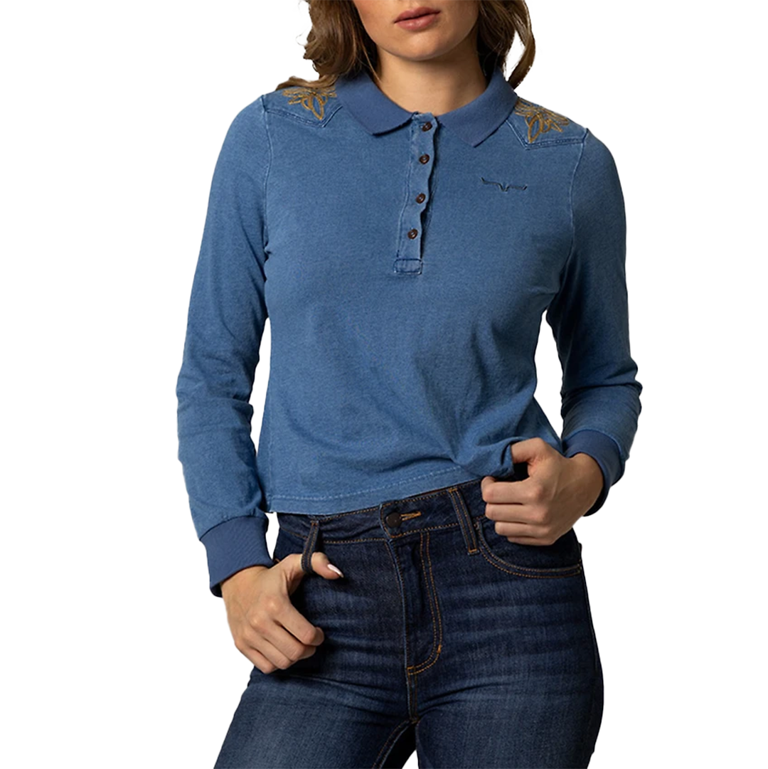 Kimes Ranch Women's Blueblee Embroidered Polo