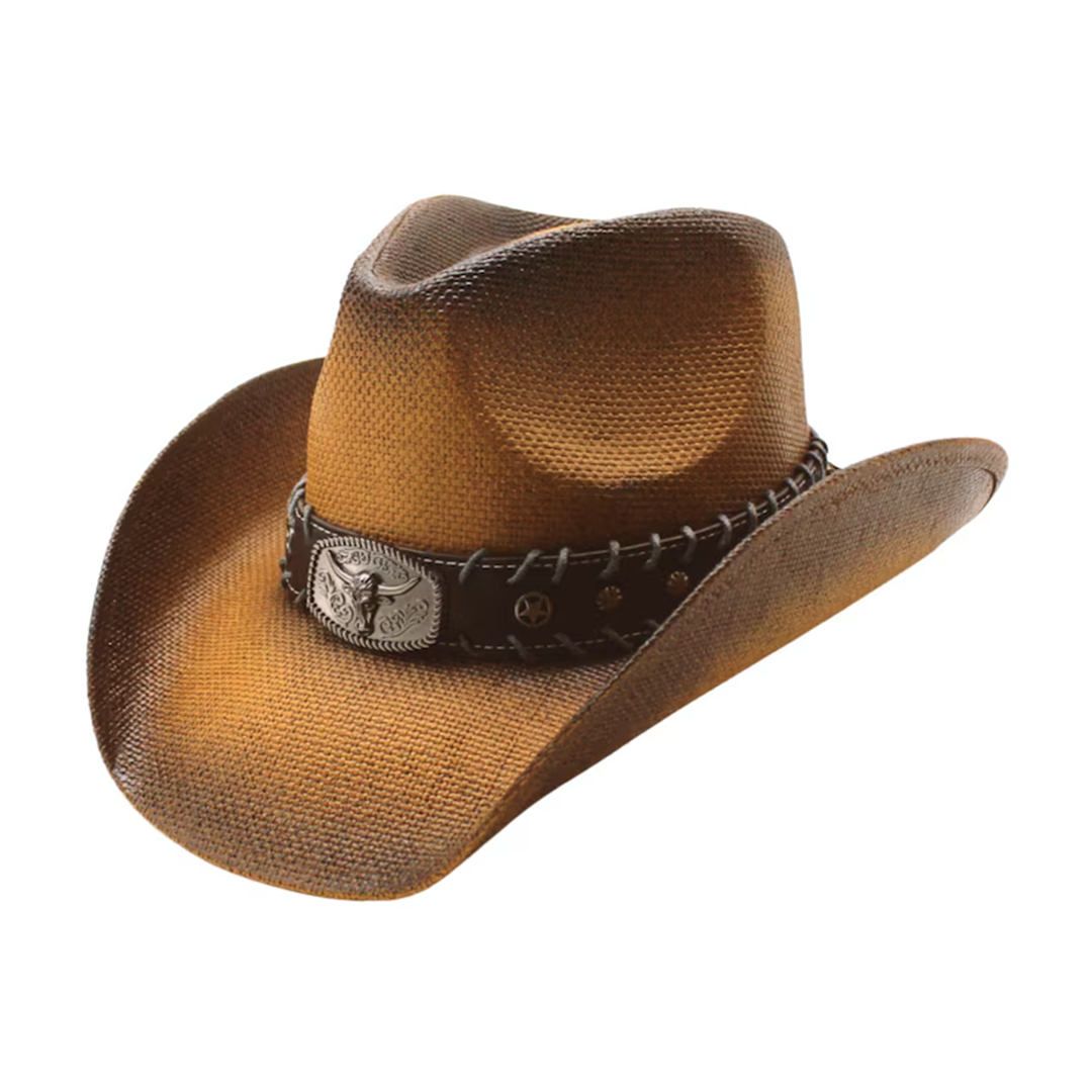 Chapeau de cowboy Justin en paille Hazer unisexe