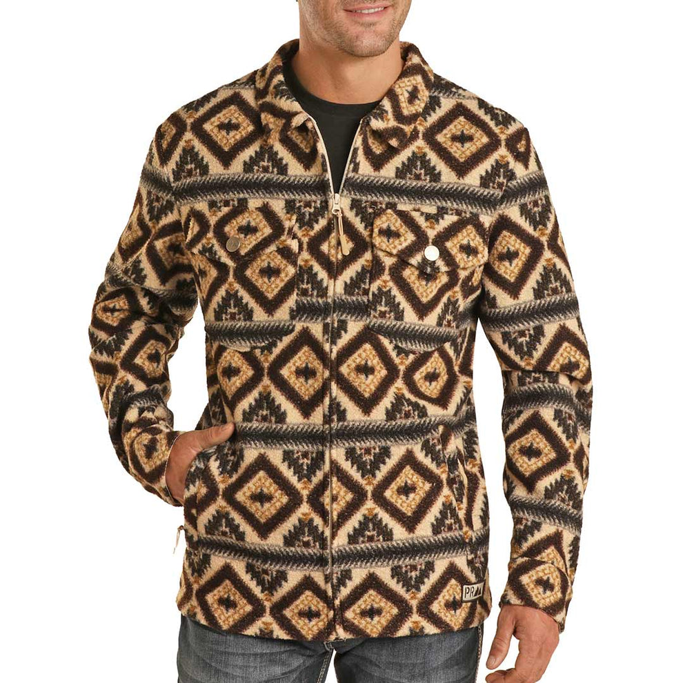 Powder River Outfitters Men's Aztec Print Shirt Jacket