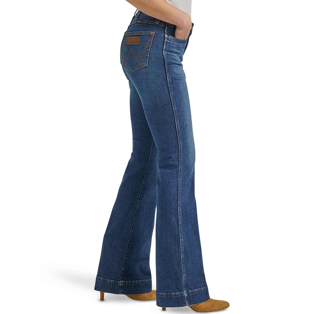 Wrangler Women's Retro Premium High Rise Trouser Jeans