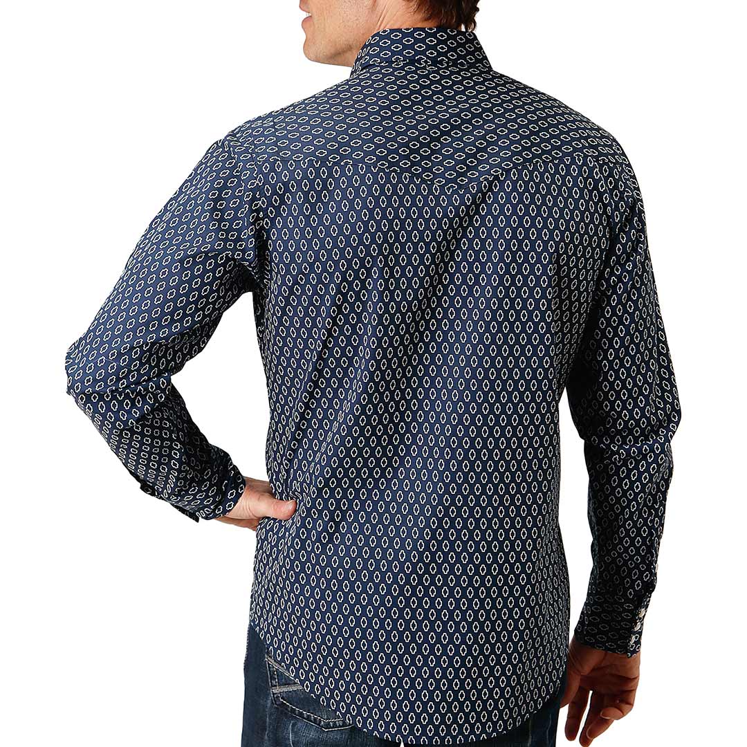 Roper Men's Geometric Print Snap Shirt