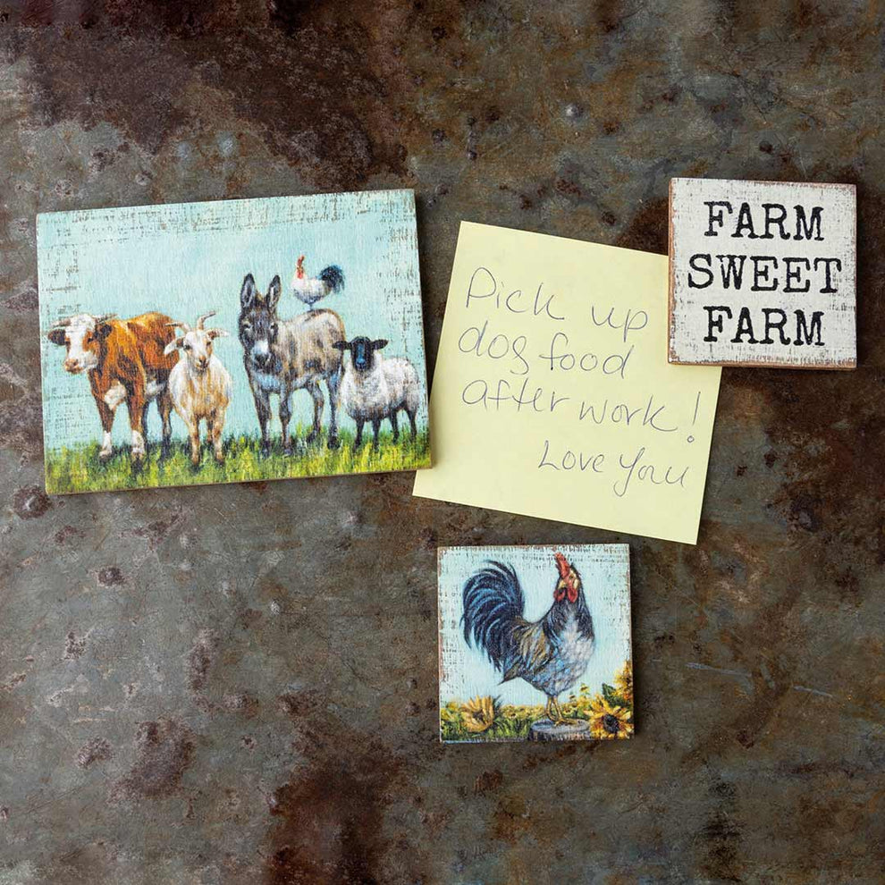 Primitives By Kathy Farm Sweet Farm Magnet Set