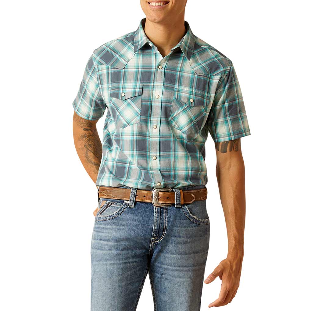 Ariat Men's Harrington Short Sleeve Retro Fit Snap Shirt