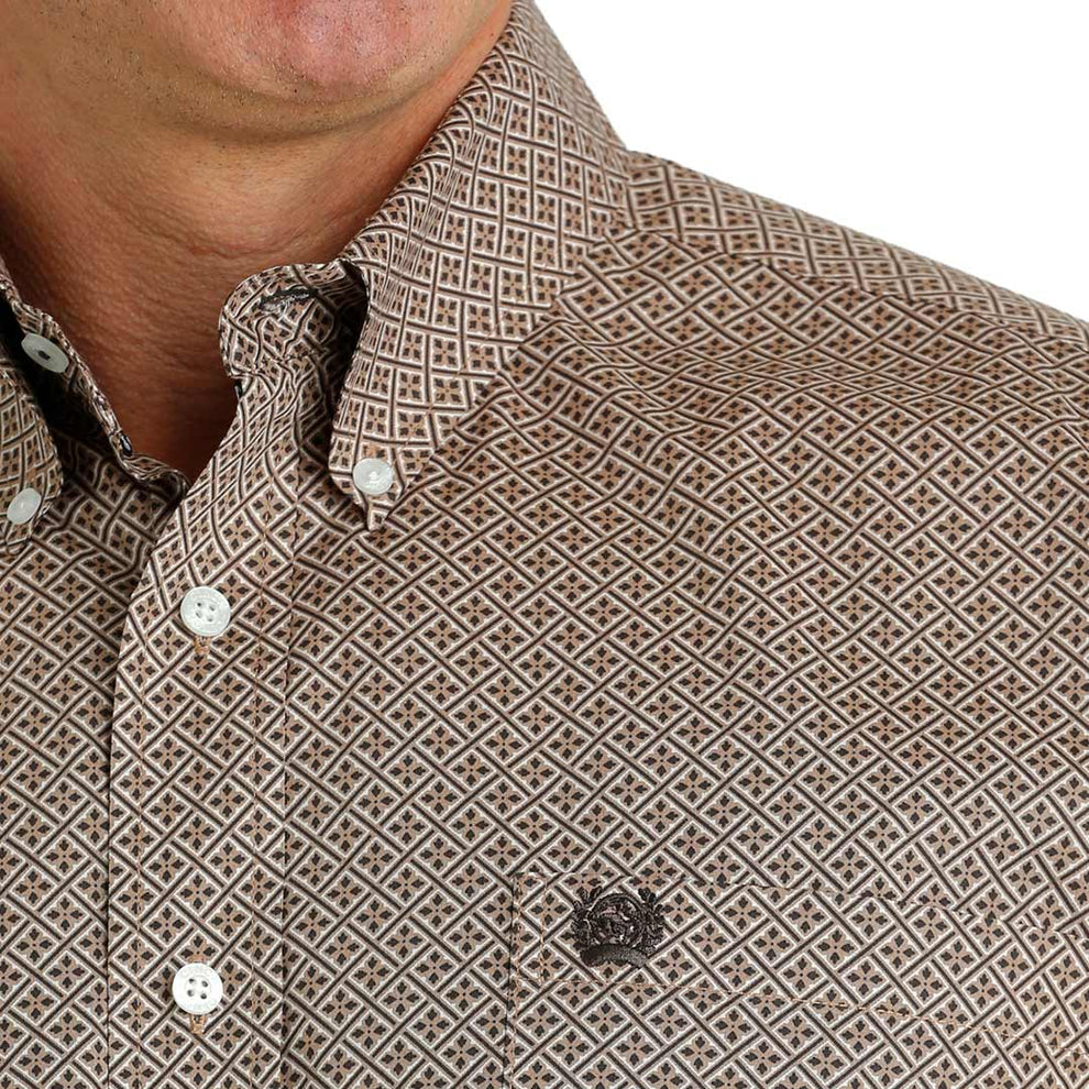 Cinch Men's X-Square Print Button-Down Shirt