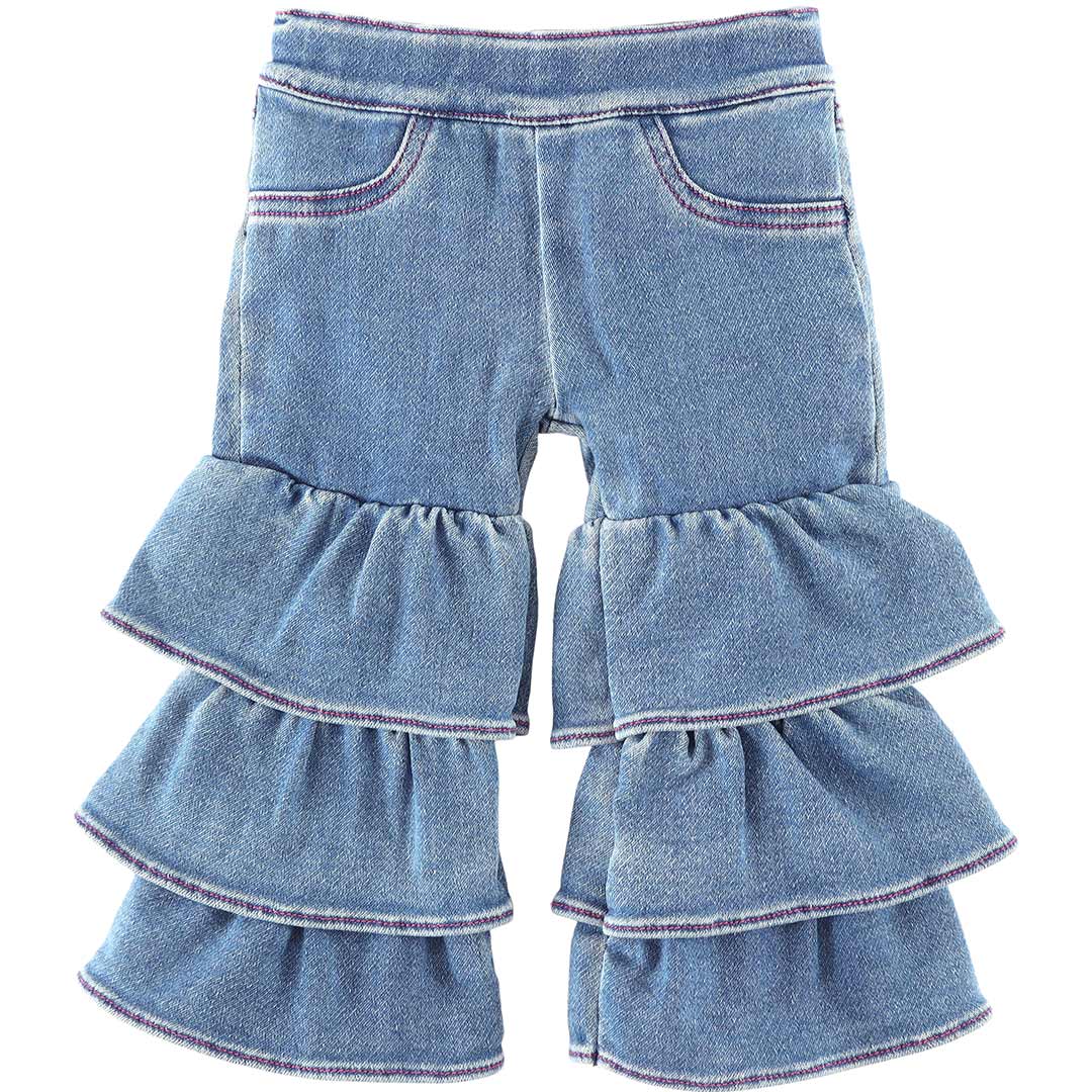 Wrangler Baby Girls' Makenna Tiered Flared Jeans